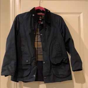 Blue Barbour jacket